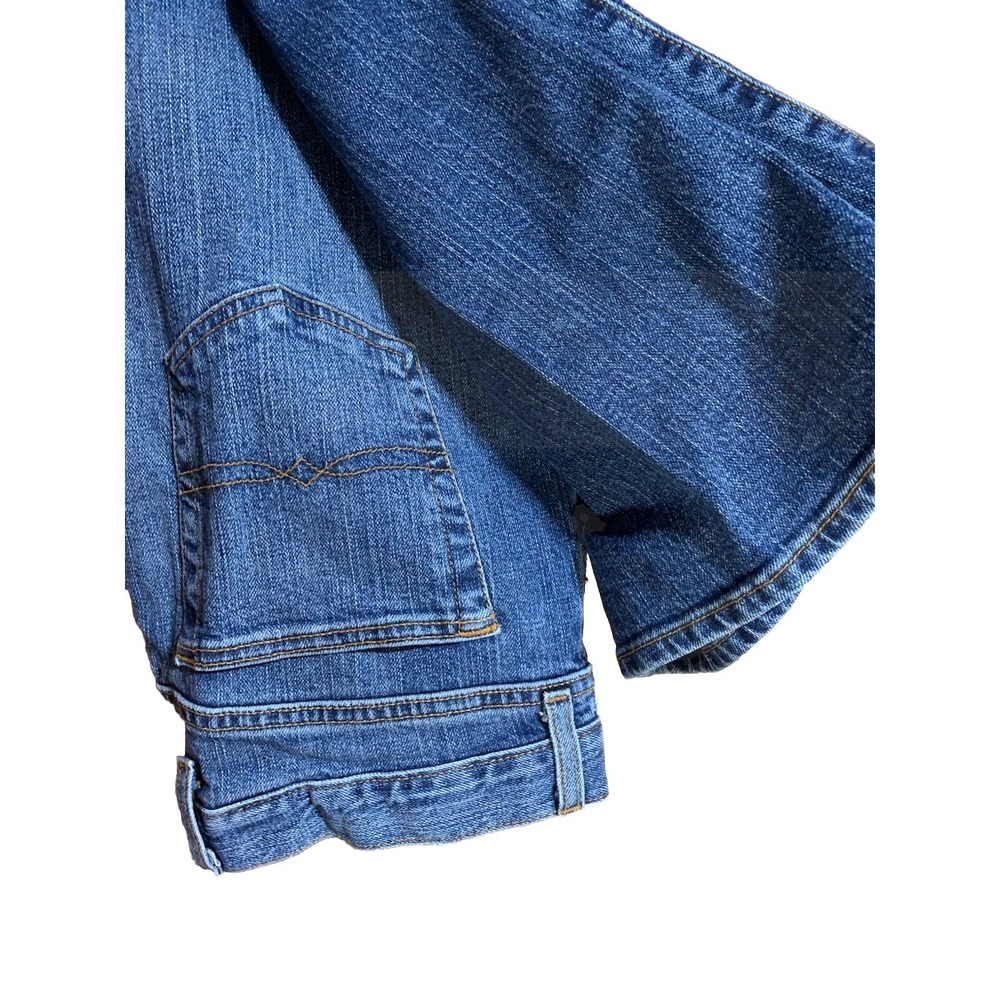 Lucky Brand JOSIE Blue Jeans Wide Dungaree Mid Rise Womens Size 32 Bootcut - Picture 5 of 7